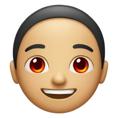 Person with red eyes smiling sticker