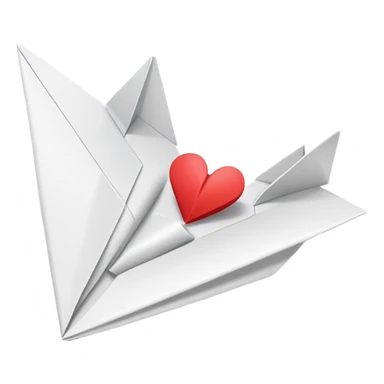 Paper airplane with heart for 'Story of My Life' by One Direction sticker