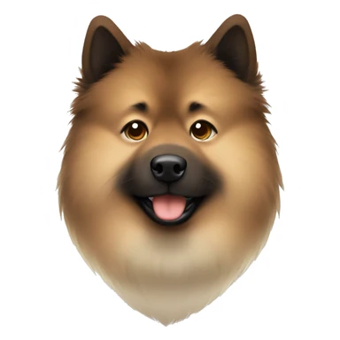 Eurasier Brown and light brown standing up his nose and face is dark brown spotted.  sticker
