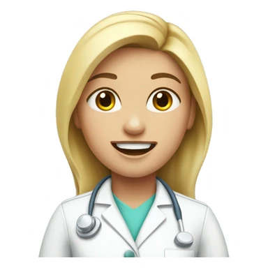 girl dentist sticker