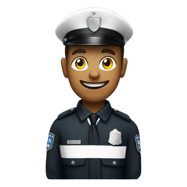 policeman with a "PII" placard sticker