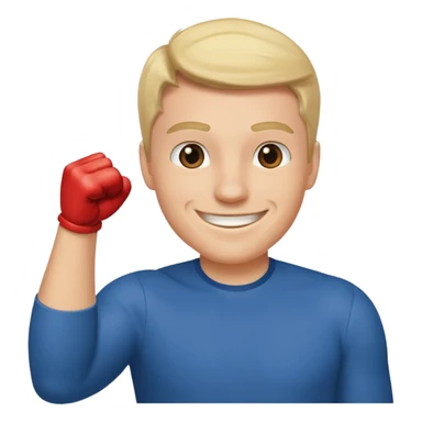 Man with fist bump sticker
