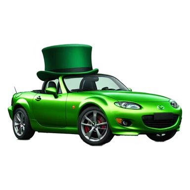Mazda mx5 nb green with top hat sticker
