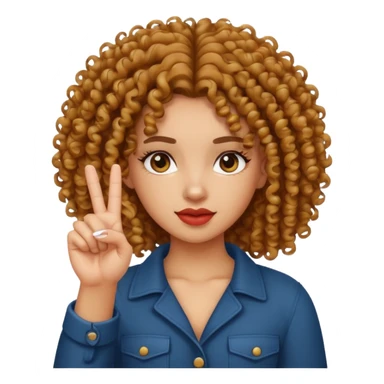 mixed girl with curly hair sticking up the middle finger  sticker
