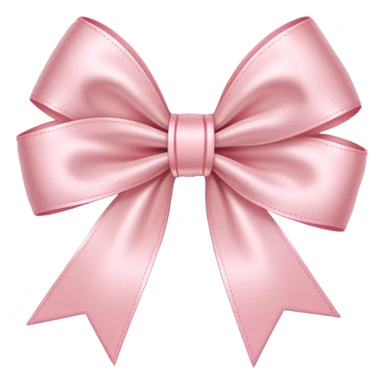 Light pink satin bow sticker
