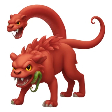 red chimera with snake tail sticker