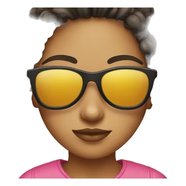 Girl with sunglasses  sticker