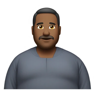 Fat guy with no beard no mustache wearing thobe  sticker