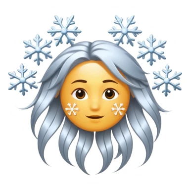 hair strand with sun and snowflake symbols sticker