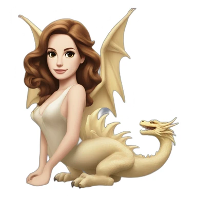 Lana Del Rey on the back of a dragon sticker