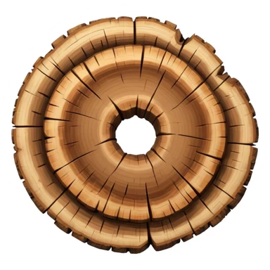 tree stump top view sticker