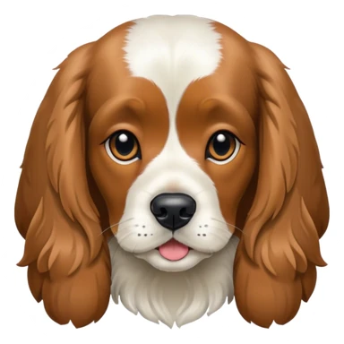 english cocker spaniel with black head but with body sticker