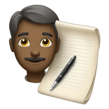 pen and paper sticker