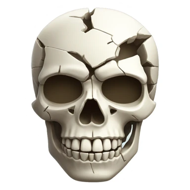 Ios skull fractured sticker