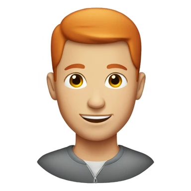 Redhead guy with a short buzz cut sticker