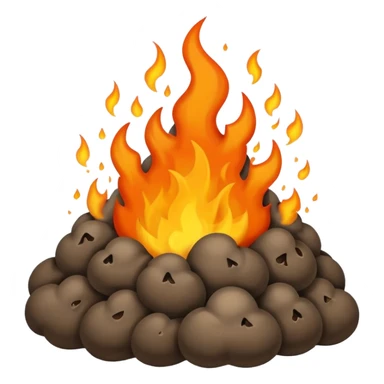 A shit on fire  sticker