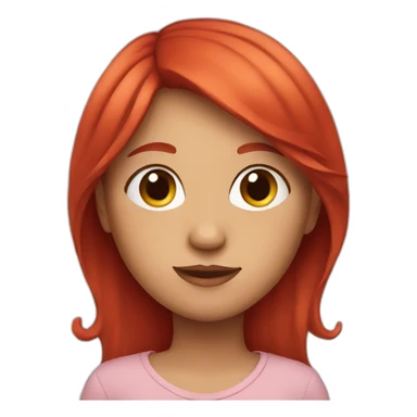 girl whit red hair sticker