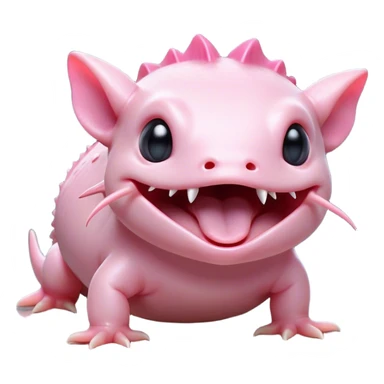 Cinematic Cute Yawning Axolotl Portrait Emoji, Head tilted slightly with a dramatic, wide-open yawn, showcasing smooth, pale pink skin with softly drooping feathery gills, eyes barely open in drowsy contentment, Simplified yet irresistibly adorable features, highly detailed, glowing with a soft, cozy glow, high shine, relaxed yet expressive, stylized with a touch of whimsy, bright and endearing, soft glowing outline, capturing the essence of a sleepy yet affectionate aquatic creature, so drowsy it feels like it could stretch out of the screen and curl up for a nap! sticker