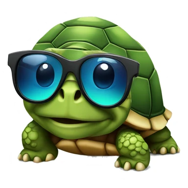 Tortoise wearing cool sunglasses  sticker
