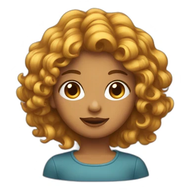 Fille avec des cheveux ondulée sticker