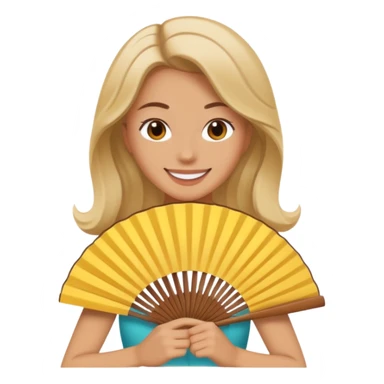 mulher se abanando com leque sticker
