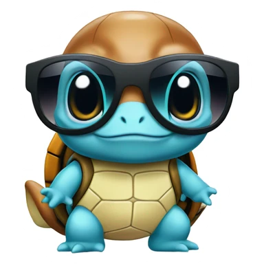 Squirtle wearing sunglasses sticker