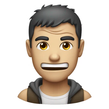 Disturbed smile sticker