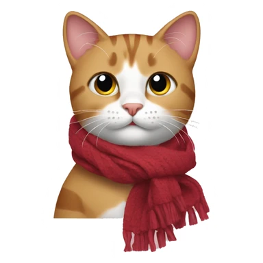 Cat with scarf sticker