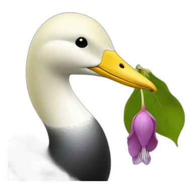 cute minnesota loon nestled in Cypripedium reginae sticker