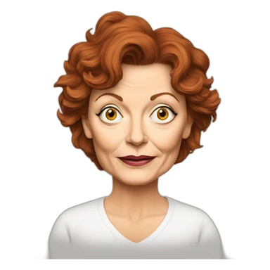 actor susan sarandon cartoon wearing tee sticker