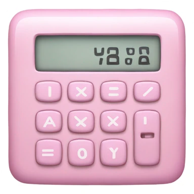 a pastel pink calculator  sticker