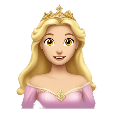 Princess Aurora with gold tiara  sticker