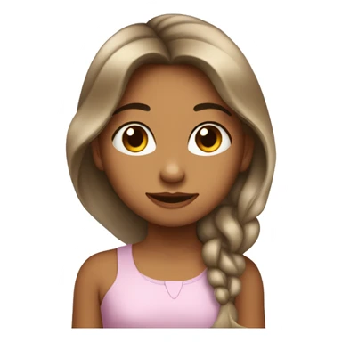 Una niña de cabello marrón levantando una sola ceja  sticker