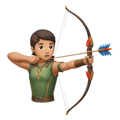 un archer qui touche une cible sticker