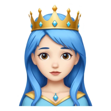 blue haired princess sticker