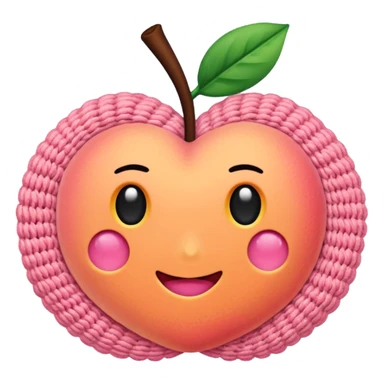 crochet single stitch (it has a color like a peach-pinky sunset) sticker