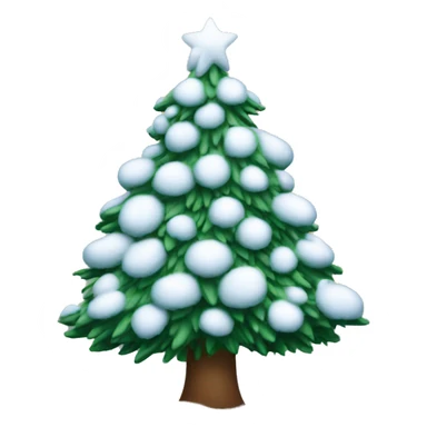 snow on christmas tree sticker