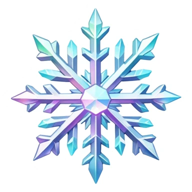 Iridescent sparkly shiny nebula snow crystal   sticker