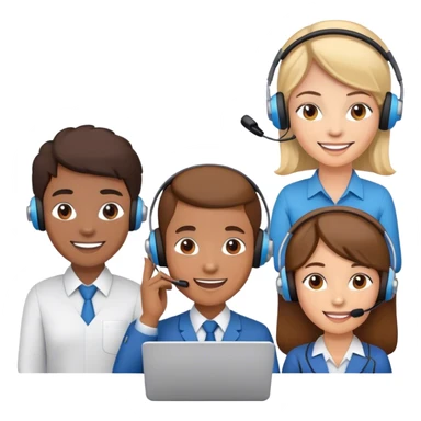 emoji people manager for telephone sticker