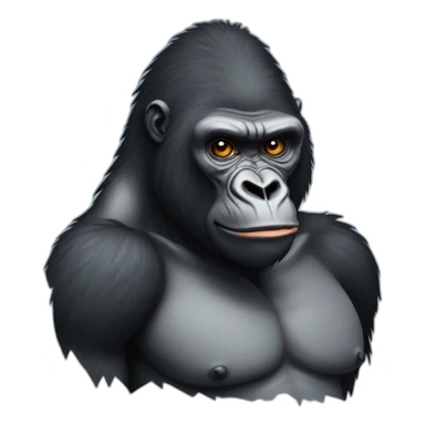 gorilla looking weird sticker