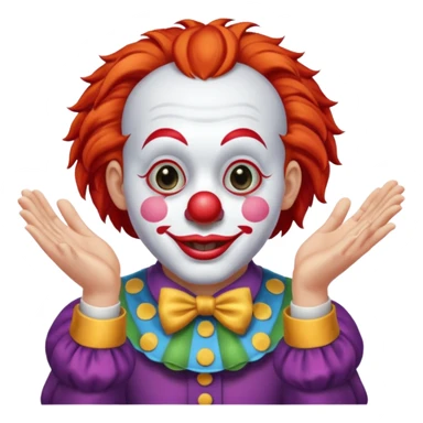 Ein Clown Klatsch mit riesen großen Händen sticker