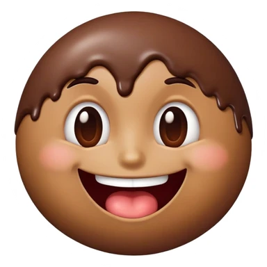 A regular emoji but it has a smug face while hitting it's lips and has what stuff on its face  sticker