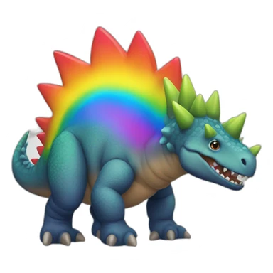 stegosaurus gay lgbt sticker