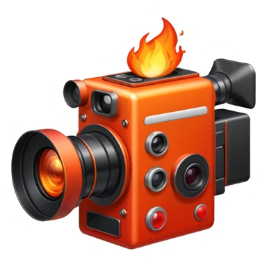 fire with red camera sticker