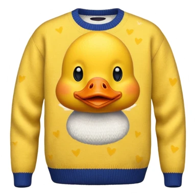 sweater with duck pattern sticker