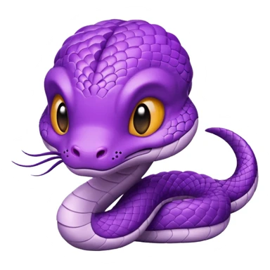  i want a animated emoji with the text "'Lil Viper sorry" for a little purple cute viper sticker