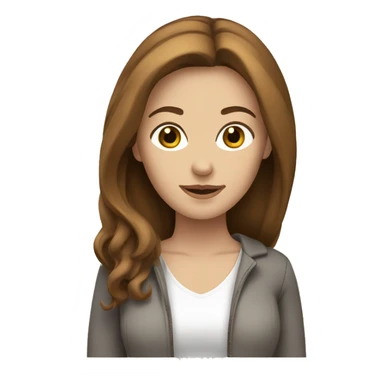 White woman with brown hair shopping  sticker