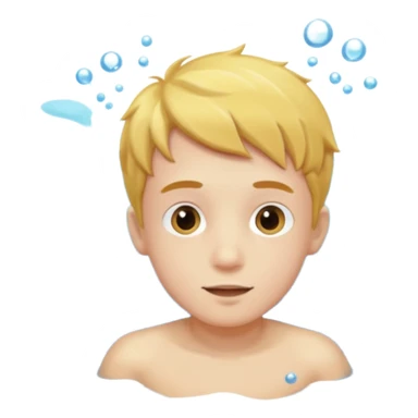 Underwater boy swimming sticker