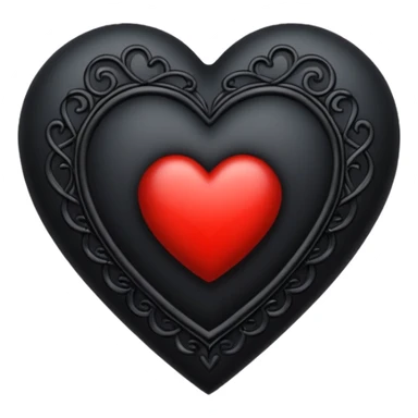 Black heart creative goth sticker