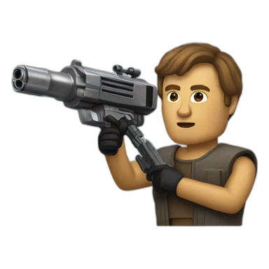 Clone from star wars firing blaster sticker